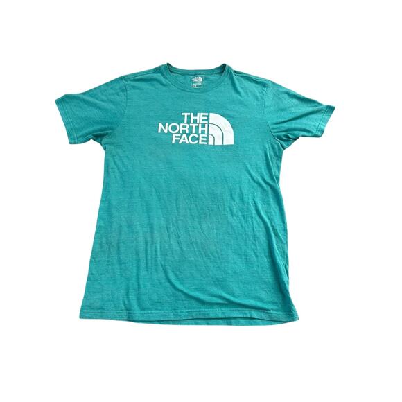 North Face TNF Teal S/S Mens Large Slim Fit Shirt - Picture 1 of 5